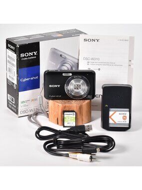 Sony Cyber-shot DSC-W310 Digital Camera 12.1MP 4x Opt Zoom Video 32GB SD MINT